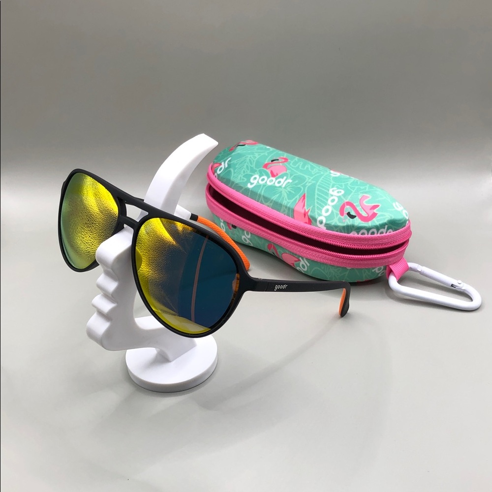 Goodr Call Me Tarmac Daddy Sunglasses Pilot Style Unisex w Case Polarized